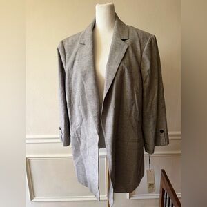 NWT Calvin Klein Light Gray WomensSingle-Breasted Blazer Size 18 W
